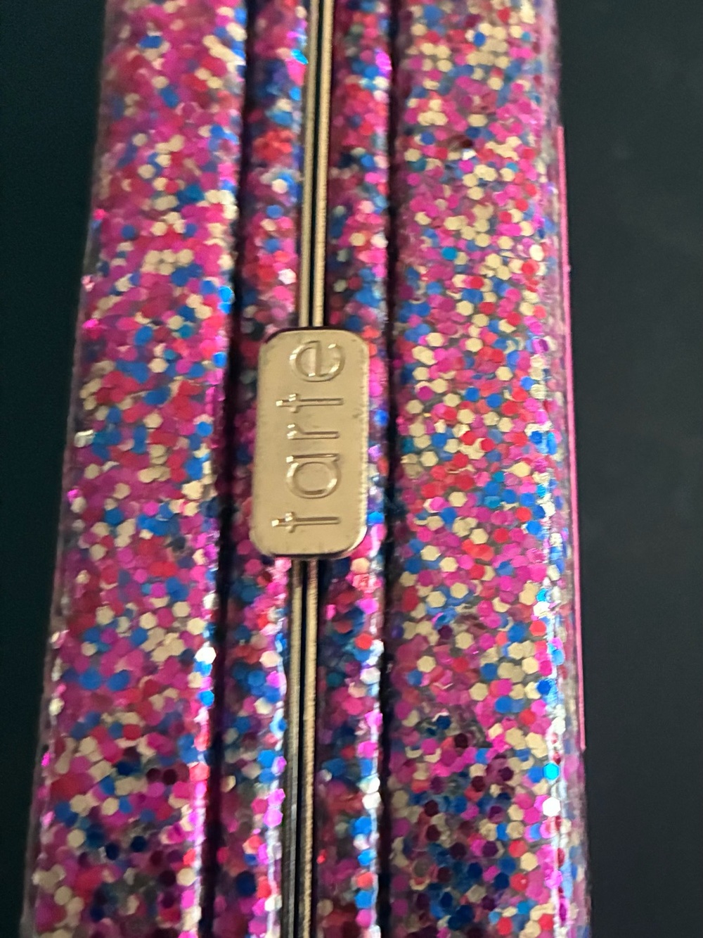 Tarte Glitter Clutch Wallet in Hot Pink